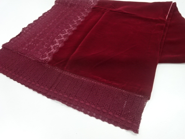 ビロードレース花模様ショール